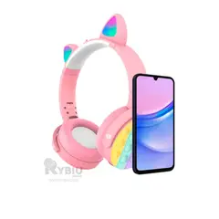 RYBIU IMPORT - Headphones para Salir en Color Rosado Y+Regalo Stickers