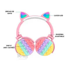 RYBIU IMPORT - Headphones Sofisticados en Rosado Y+Envoltorio de Regalo