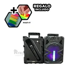 RYBIU IMPORT - Altavos de Fiesta KTX-1300 Negro Y+Regalo Ligas para Peinar
