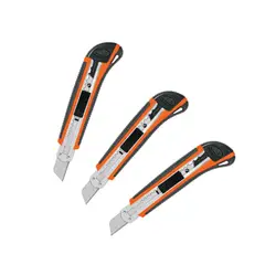 TRUPER - Cutter profesional navaja retráctil 18mm pack 3 unidades -