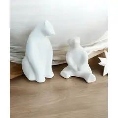 MAP DESIGN HOME - Adorno Pareja de Osos Polar White