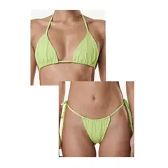 SOLARY - Bikini Brasilero Verde Claro