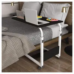 GENERICO - Mesa Escritorio Para Laptop Con Ruedas Portátil Ajustable Negra 1363