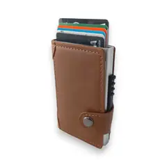 GENERICO - Billetera Cardholder modelo Clásico - Apricot - Tecnología RFID