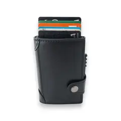 GENERICO - Billetera Cardholder modelo Clásico - Black - Tecnología RFID