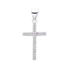 SANTORAL - Dije Cruz Brillo - Plata