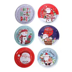 GENERICO - Bandeja navideña de metal Diseños variados- UNIDAD