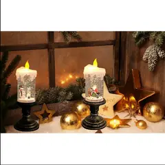 GENERICO - Vela led navidad usb santa papa noel muñeco nieve