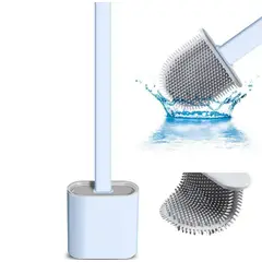 GENERICO - Cepillo para Inodoro de Silicona Celeste