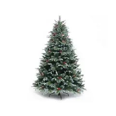 GENERICO - ARBOL DE NAVIDAD PINO C/ FRUTA Y PUNTA BLANCA 1,50Mt