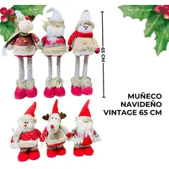 GENERICO - MUÑECO NAVIDEÑO VINTAGE 65CM / PACK DE 2