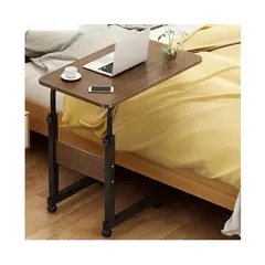 GENERICO - Mesa Escritorio Para Laptop Con Ruedas Portátil Ajustable Marrón 1363