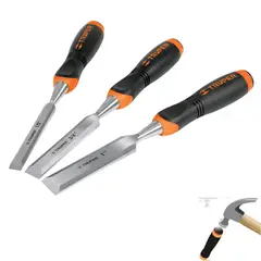 TRUPER - Formones planas tallador, Juego de 3 piezas