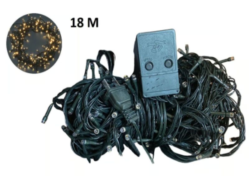 Luces navideñas de 18 metros con música de navidad