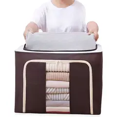 ELMEJORPRECIO - Cesta Para Sabana Edredones Multiuso Plegable Marrón