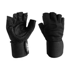 GENERICO - Guantes Deportivos C Muñequera De Poder Gym Negro Talla L