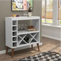 GENERICO - Mueble Bar Moderno Y Elegante Estocolmo Blanco R&R Muebles