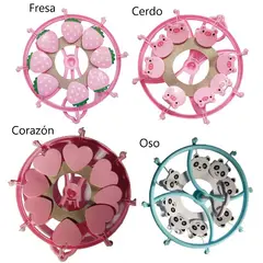 GENERICO - Colgador perchero de ropa de 8 ganchos - Fresa