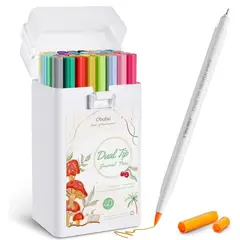 GENERICO - Ohuhu marcador base de agua doble punta - Setx40 colores