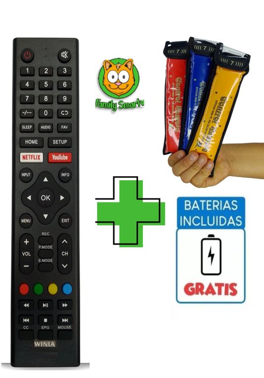 Control Remoto TV Winia HD Smart 2024 + Funda