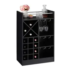 GENERICO - Mini Bar Moderno Meia Negro R&R MUEBLES