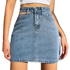 BLWOENS - Falda Jeans Mujer - Azul