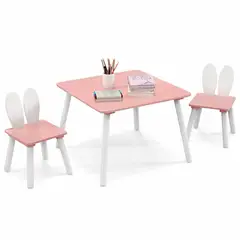 DIBA MUEBLES - Juego de Mesa y Silla Infantil Yoyo Rosado