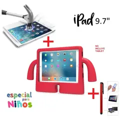 GENERICO - Funda + Mica + Lapiz para iPad 9.7 5ta 6ta 2017 / 2018 Case para Niños