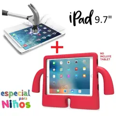 GENERICO - Funda para Niños + Mica de Vidrio para iPad 9.7 5ta 6ta 2017 / 2018