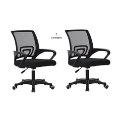 GENERICO - Silla Oficina x2 de Escritorio Giratoria Ergonomica