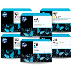 HP - Kit Tinta 761 400ml Yellow Magenta Cyan Dark/Gray Gray Mate Black