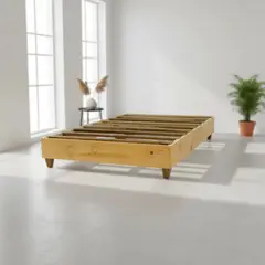 MUEBLES MACRUMO - Tarima Fija Ancha de Pino de 2 plazas