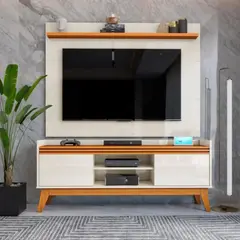 TU MESITA - Mesa para TV Asturias con Panel color BlancoHaya 50