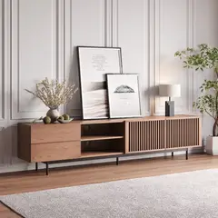 TU MESITA - Mesa de TV Minimalista Takashi color Marrón