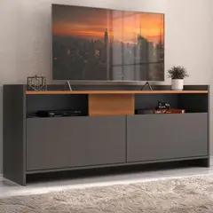 TU MESITA - Mesa de TV Moderna Nápoles color NegroHaya 2 puertas