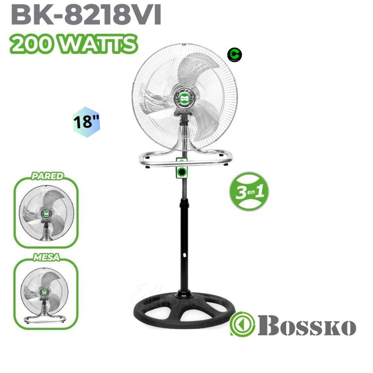 VENTILADOR 3 EN 1 BK-8218VI / METAL