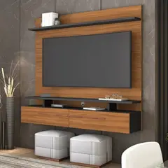 TU MESITA - Mueble completo para TV flotante 2 cajones Argos HayaNegro