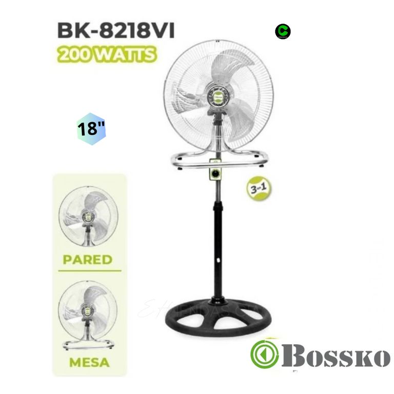 VENTILADOR 3 EN 1 BK-8218VI / METAL