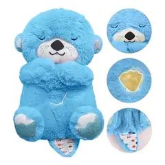 GENERICO - Peluche Nutria Dormilona Respira Musical Celeste