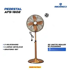 RBC - Ventilador de Pedestal 16 pulgadas AFS-1602 RBCRRETD Metal dorado