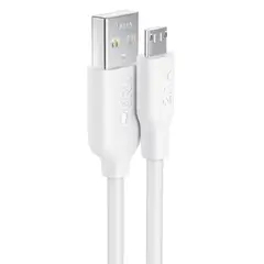 GENERICO - Cable de Datos Micro usb 3A Blanco 1M