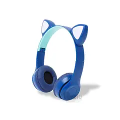 RYBIU IMPORT - Auriculares Luminosos en Color Azul Y+Envoltorio de Regalo