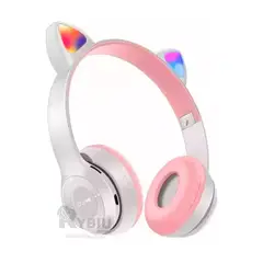 RYBIU IMPORT - Auriculares Led de Diseño de Gato en Plomo Y+Regalo Agendita