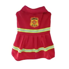 GENERICO - Disfraz para mascotas perro/gato Bombera Halloween Talla 4