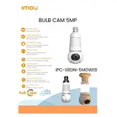 IMOU - Foco Camara Vigilancia 360° Wi Fi Bulb Cam 5mp 3k Vision Nocturna a Color