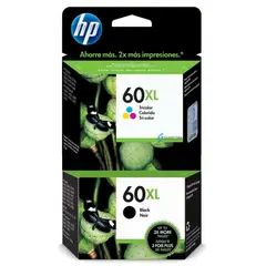 HP - Kit Tinta 60XL Negro Tricolor