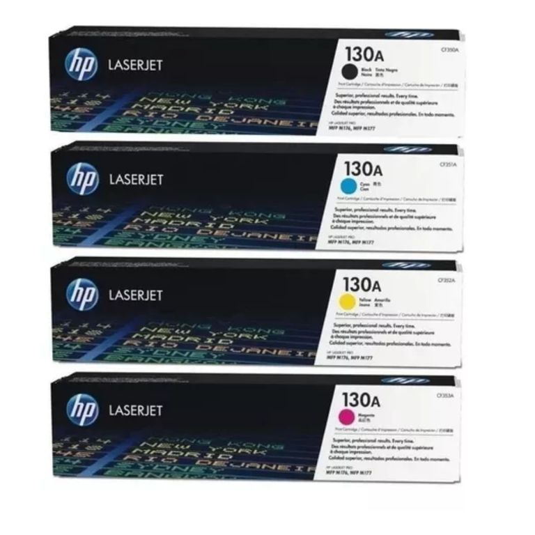 Kit Toner 130A Cyan Magenta Amarillo Negro - Pack