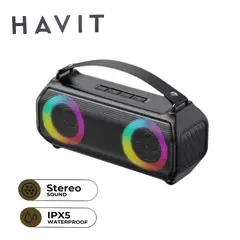 HAVIT - Parlante Portátil Bluetooth Sk888BT IPX5 RGB ideal para ext