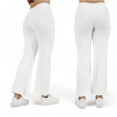 GENERICO - Mujer Palazo Rib Acánalado Col-20 Blanco