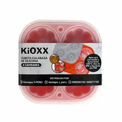 KIOXX - Cubeta de Hielo Calabaza de Silicona 4 Cavidades Naranja